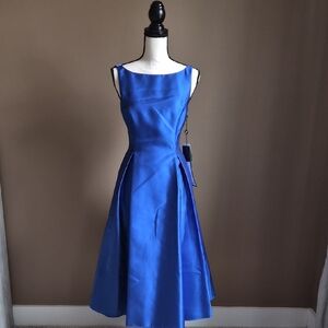 Adrianna Papell Royal Blue Midi Dress